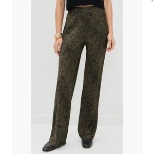 Reformation Gale Satin Mid Rise Bias Pants